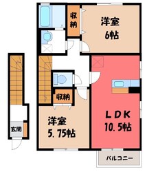 ヴューテラス Aの物件間取画像